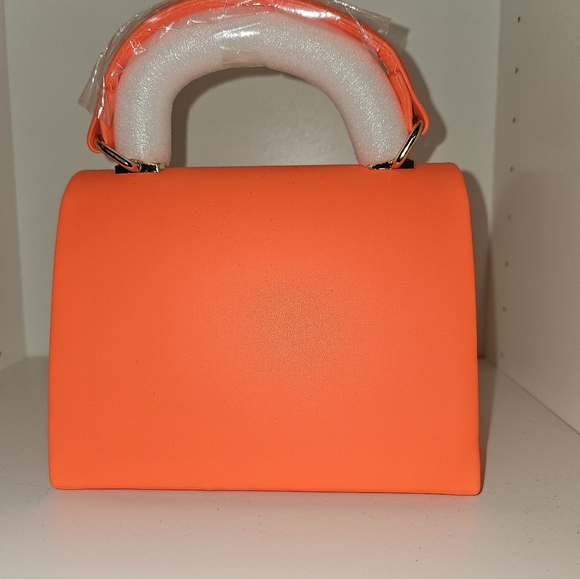 Neon Orange Strappy Sandals 11cm/ 4.33 inch Neon Heel Size 8.5 - Picture 5 of 11